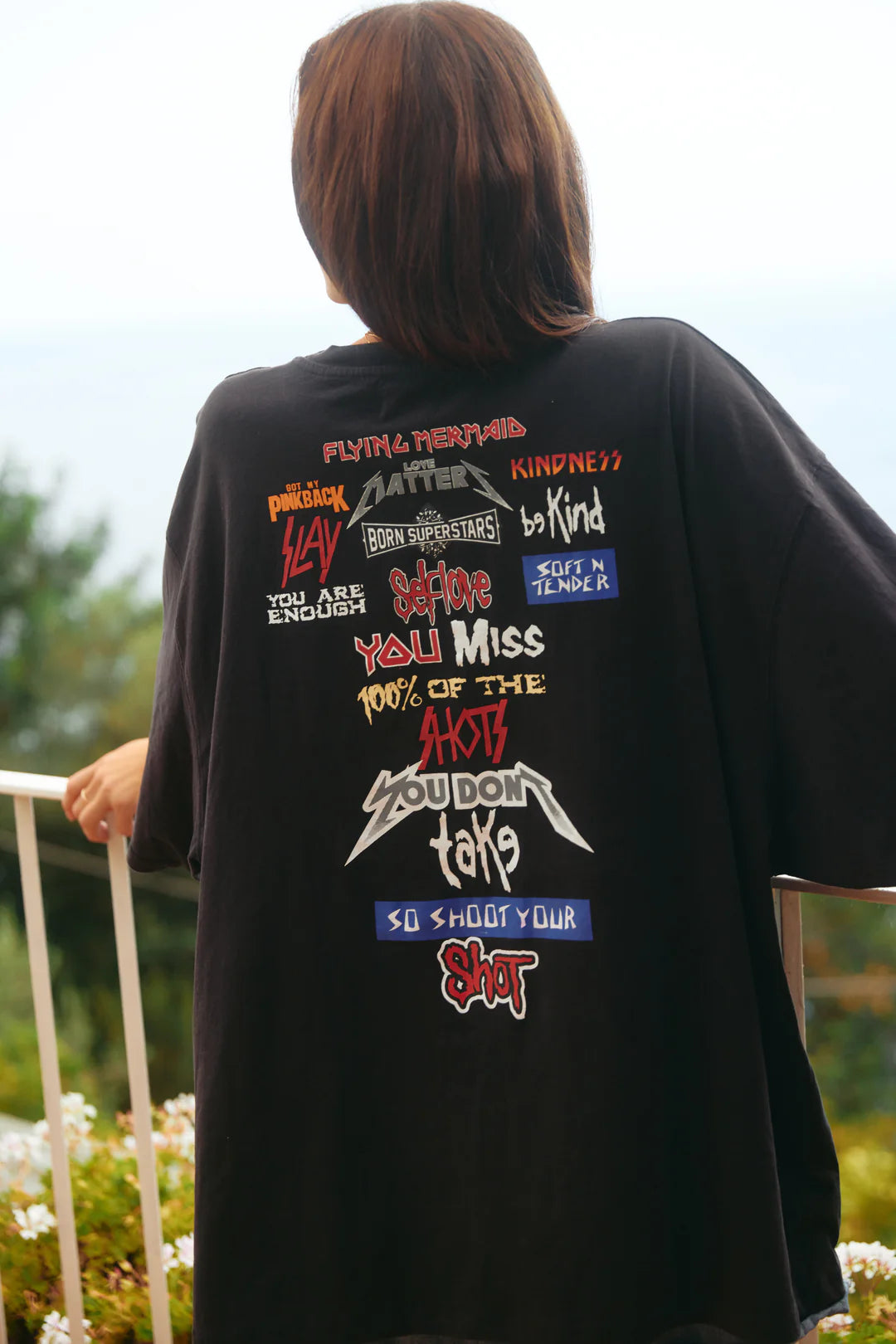 Elysian Collective Sabbi The Very Oversized Find Your Wings Tee Black