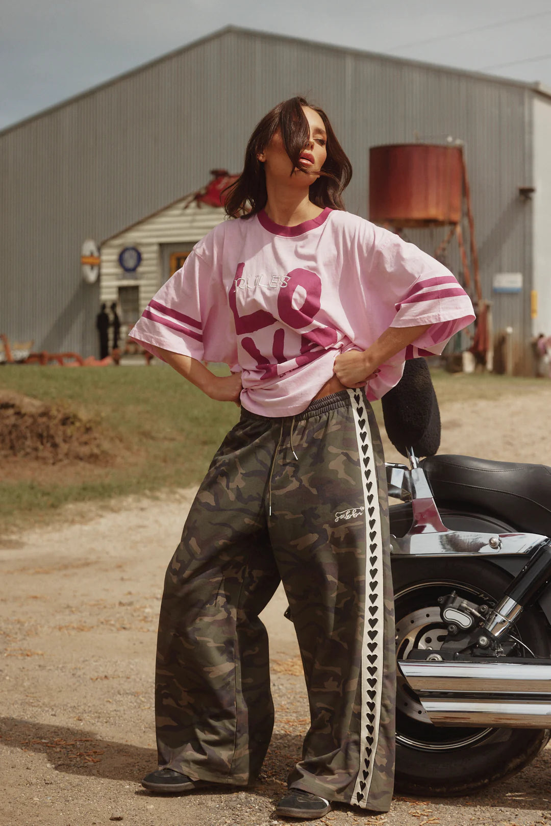 Elysian Collective Sabbi The Very Oversized Love Revolution Tee Pink