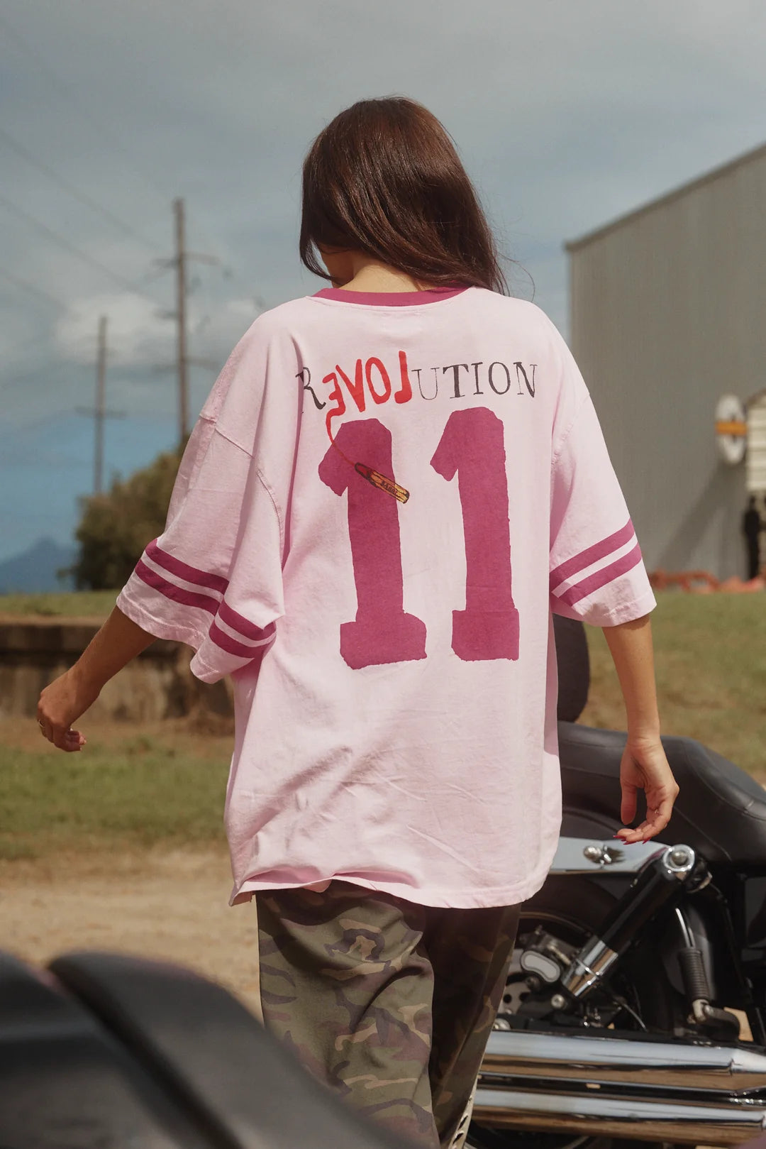 Elysian Collective Sabbi The Very Oversized Love Revolution Tee Pink
