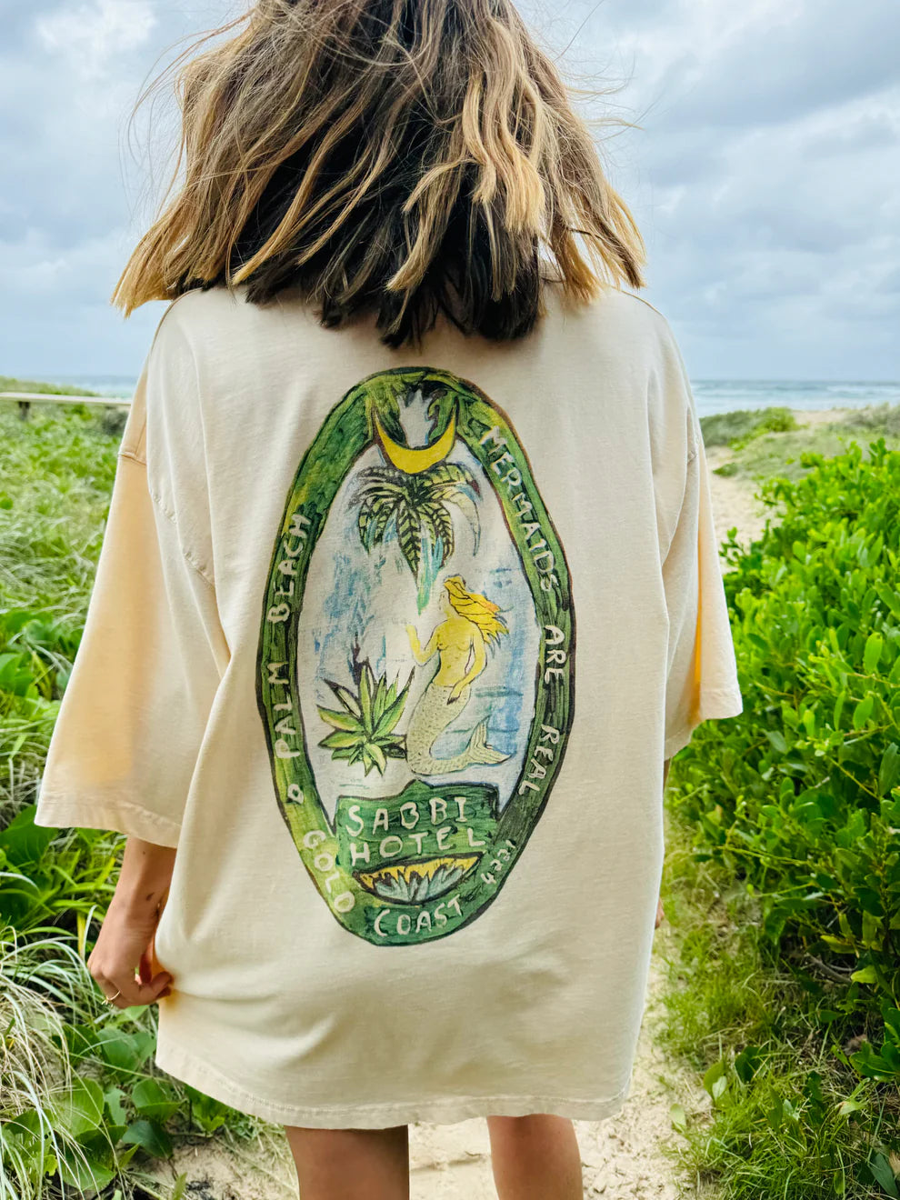 Elysian Collective Sabbi The Very Oversized Mermaid Tee Pale Yellow