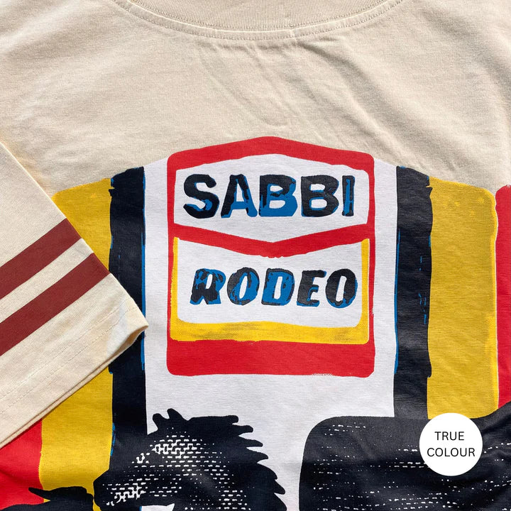 Elysian Collective Sabbi The Very Oversized Rodeo Self Love Club Tee Beige