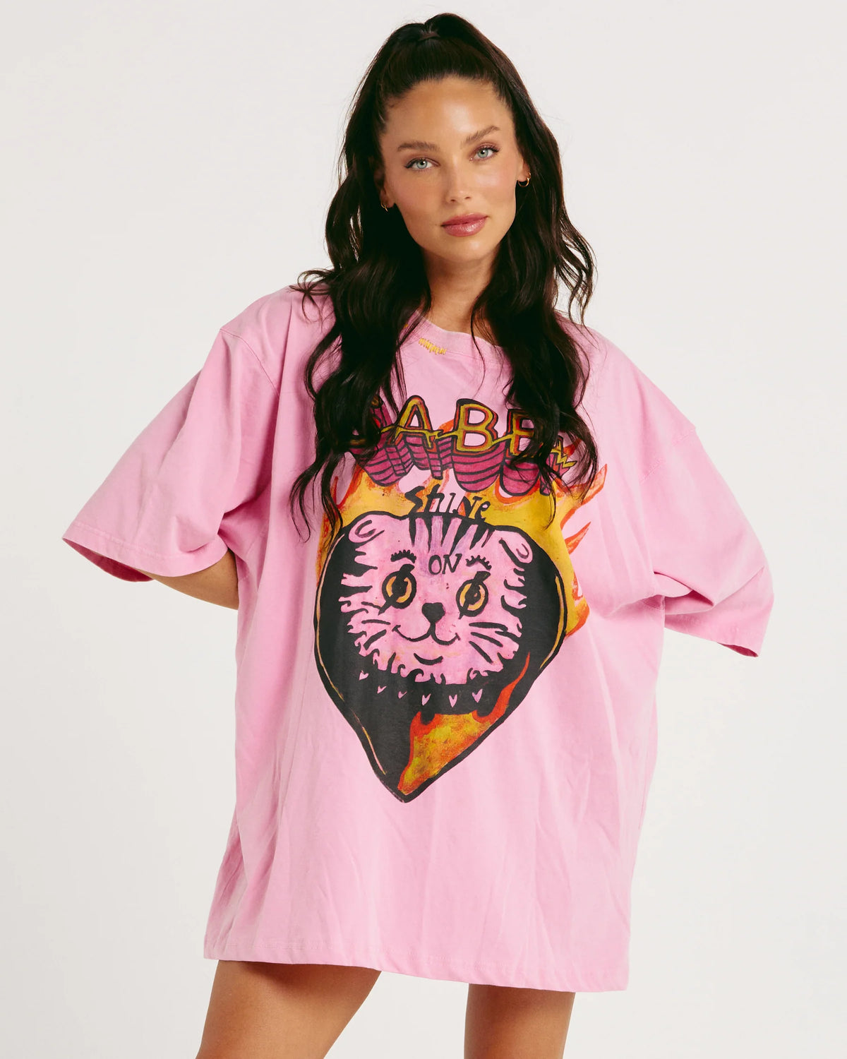 Elysian Collective Sabbi The Very Oversized Shining Anyway Tee Pink