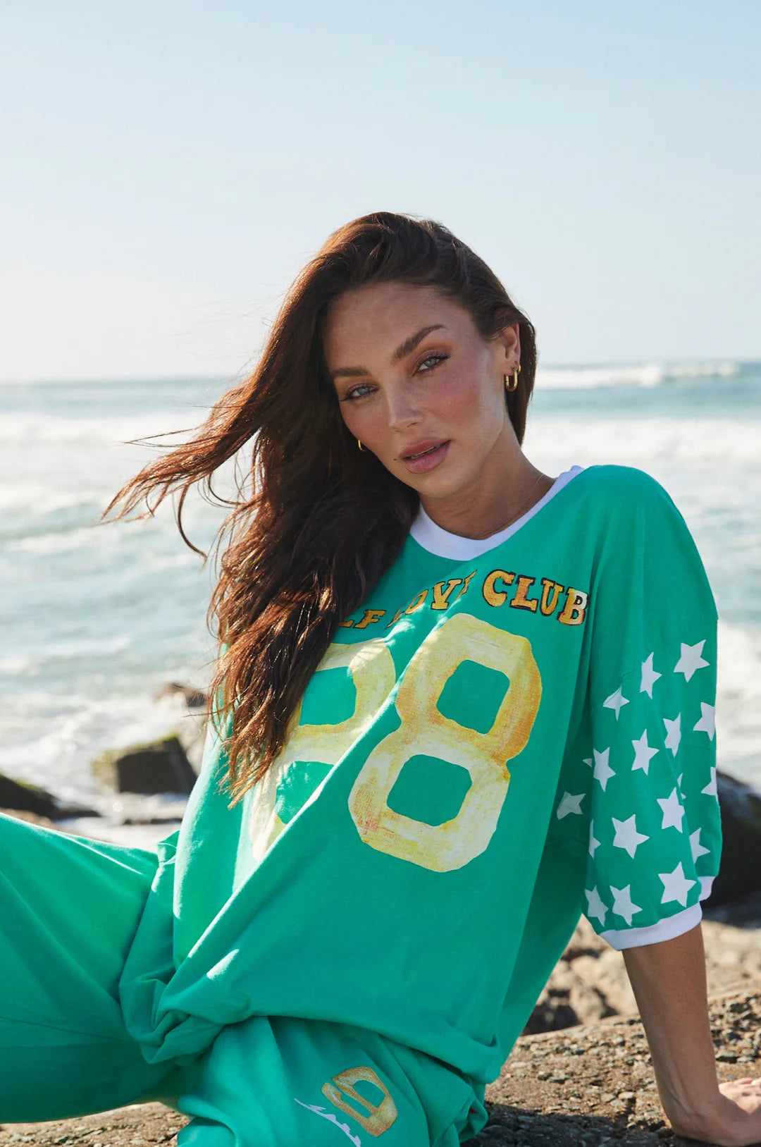 Elysian Collective Sabbi The Very Oversized You Cute Tee Green