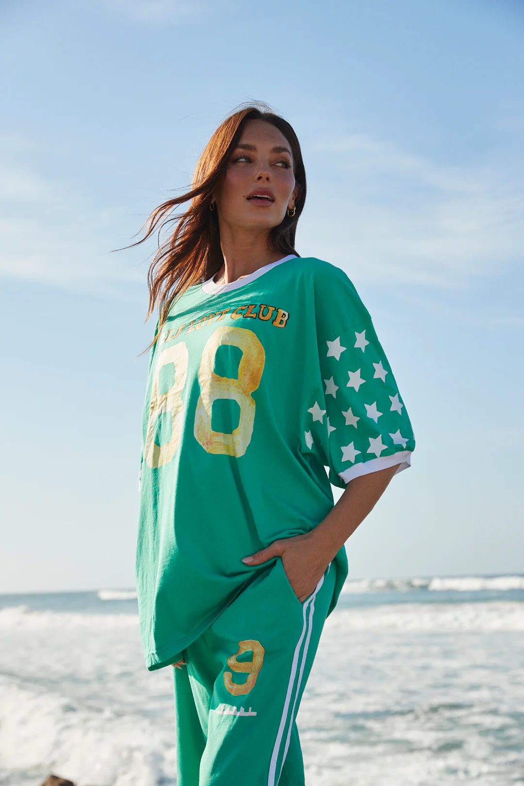 Elysian Collective Sabbi The Very Oversized You Cute Tee Green