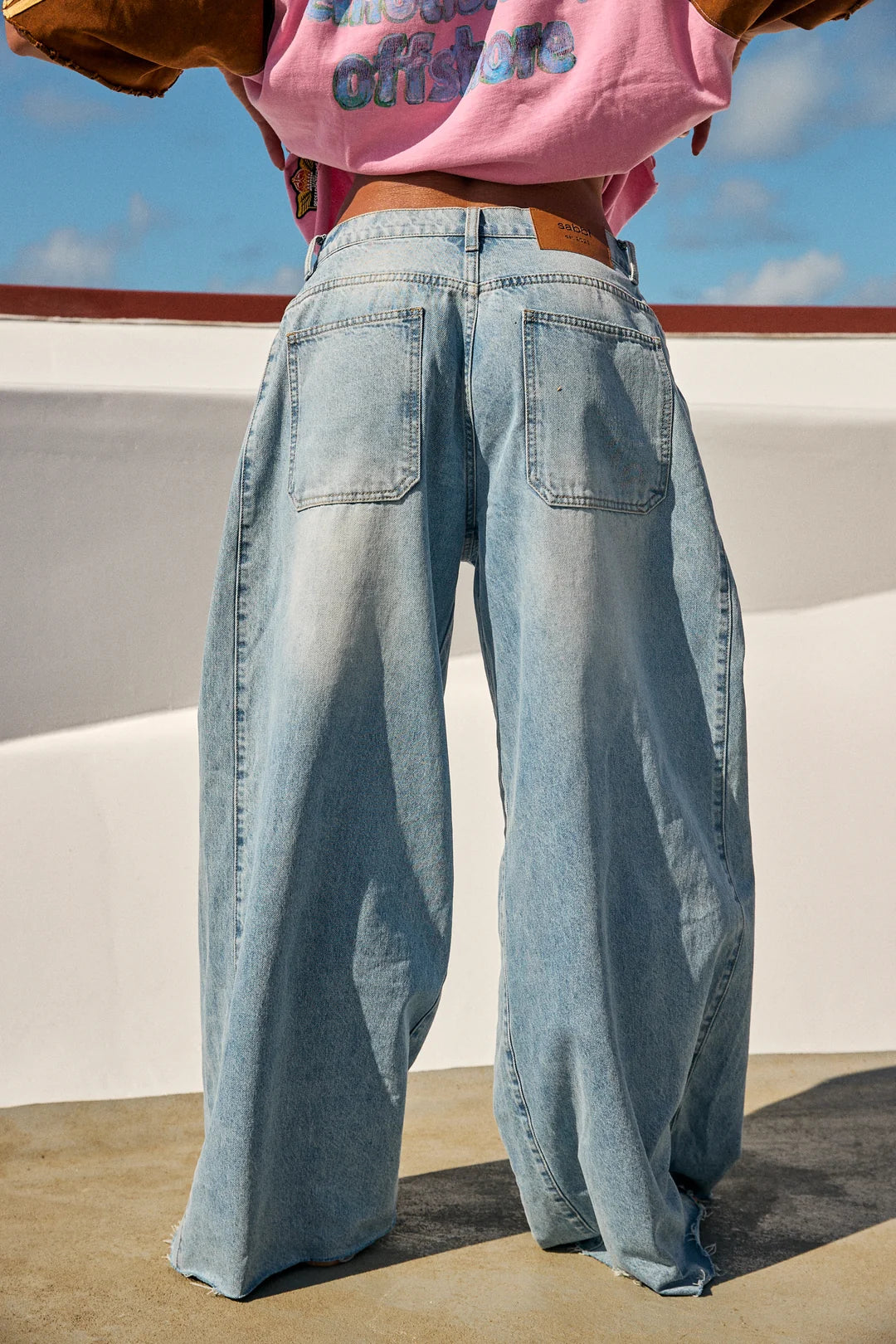 SABBI - THE WIDE LEG DENIM JEAN MID RISE
