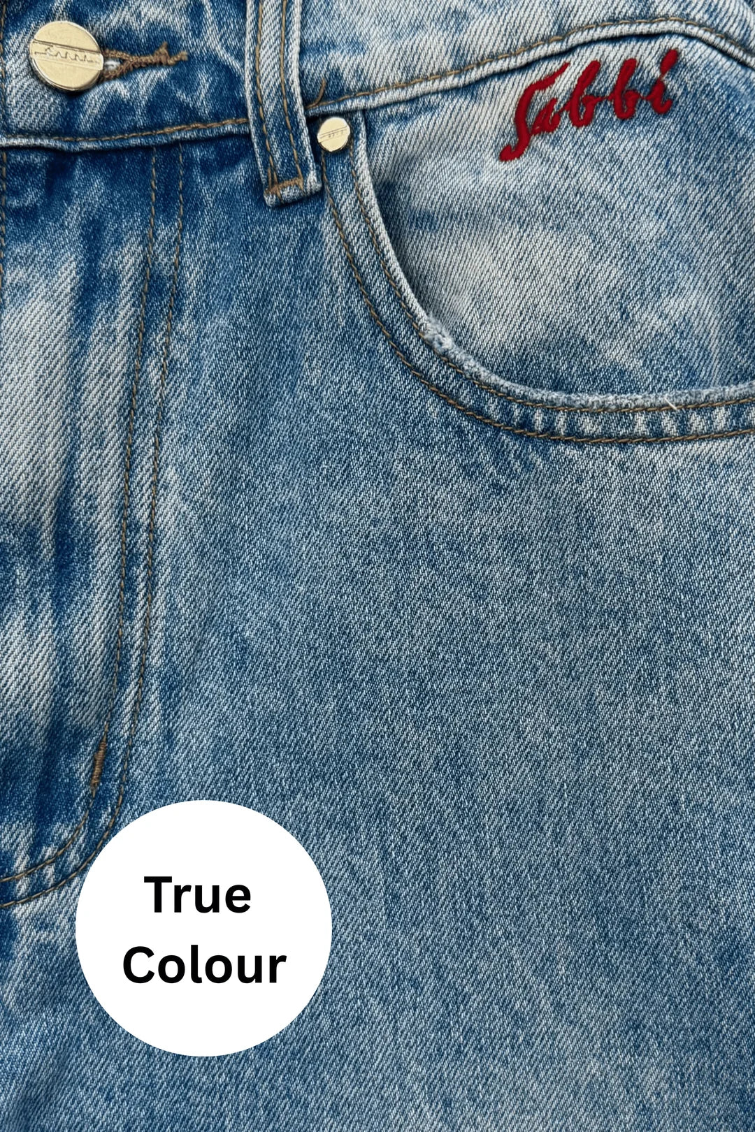 SABBI - THE WIDE LEG DENIM JEAN MID RISE