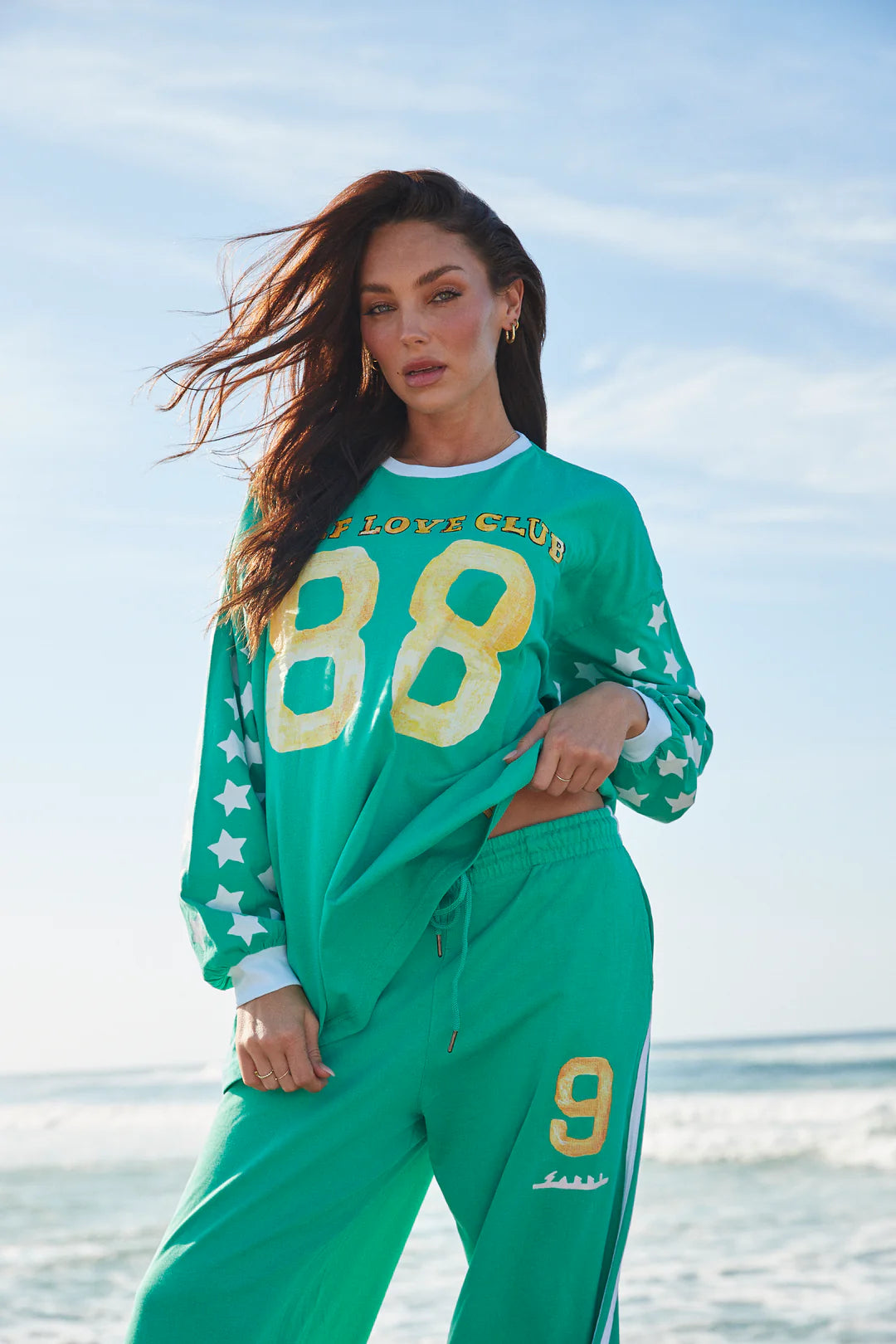 Elysian Collective Sabbi The You Cute Long Sleeve Tee Green