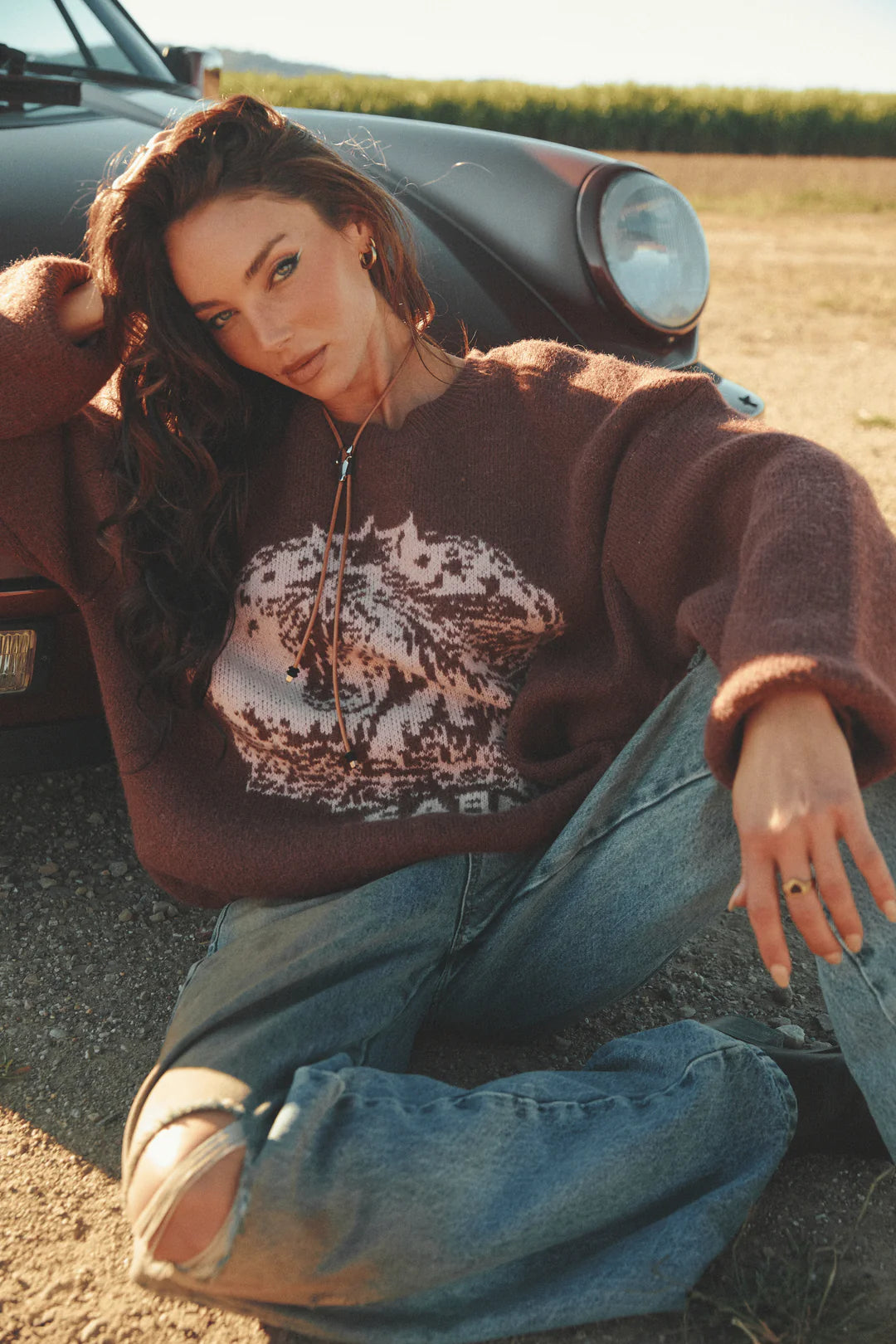 Elysian Collective Sabbi Who The Buck Cares Knit Jumper
