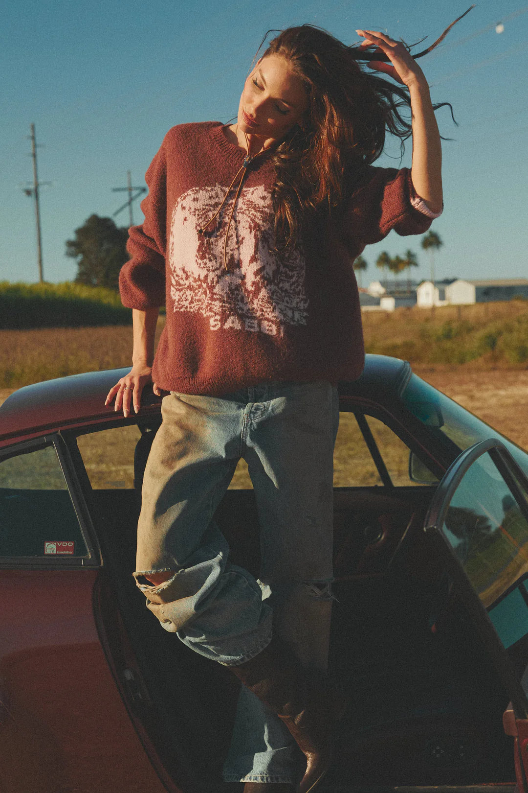 Elysian Collective Sabbi Who The Buck Cares Knit Jumper