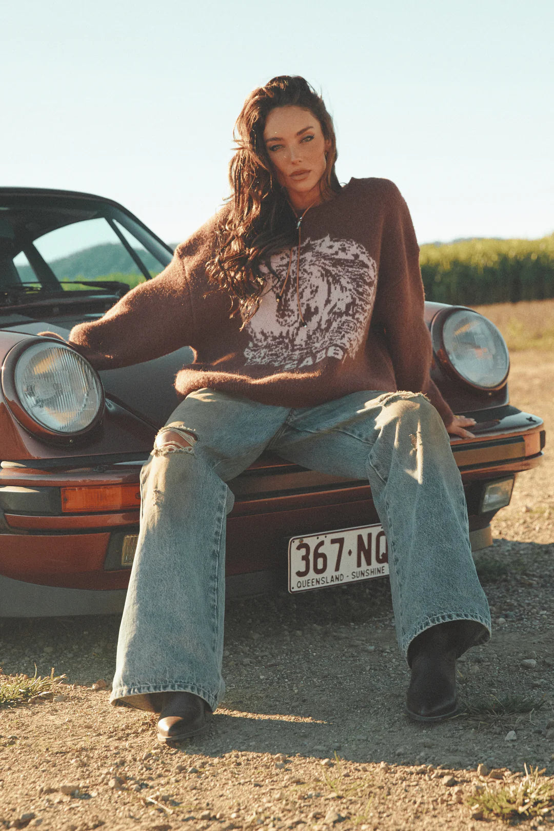 Elysian Collective Sabbi Who The Buck Cares Knit Jumper