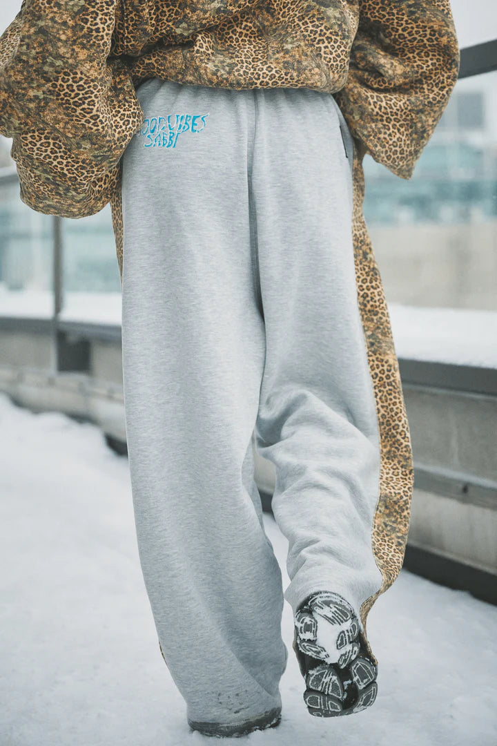 SABBI - BE HAPPY WIDE LEG SWEAT PANTS (LEOPARD) 2
