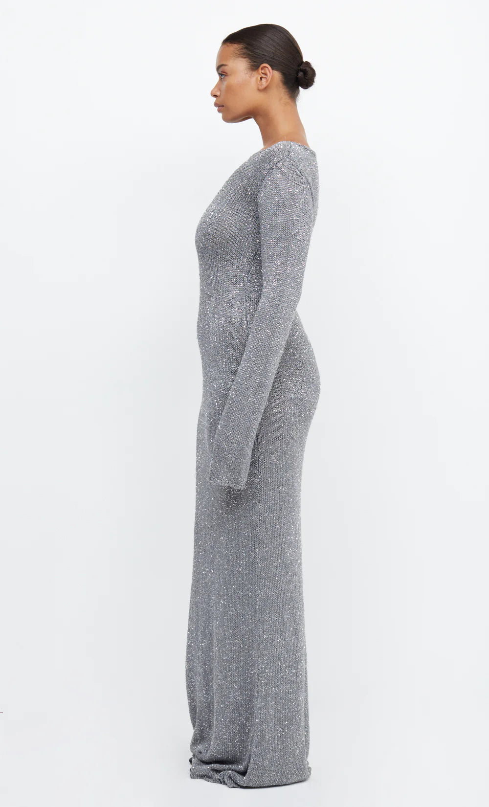 Elysian Collective Bec and Bridge Sadie Long Sleeve Knit Dress Charcoal