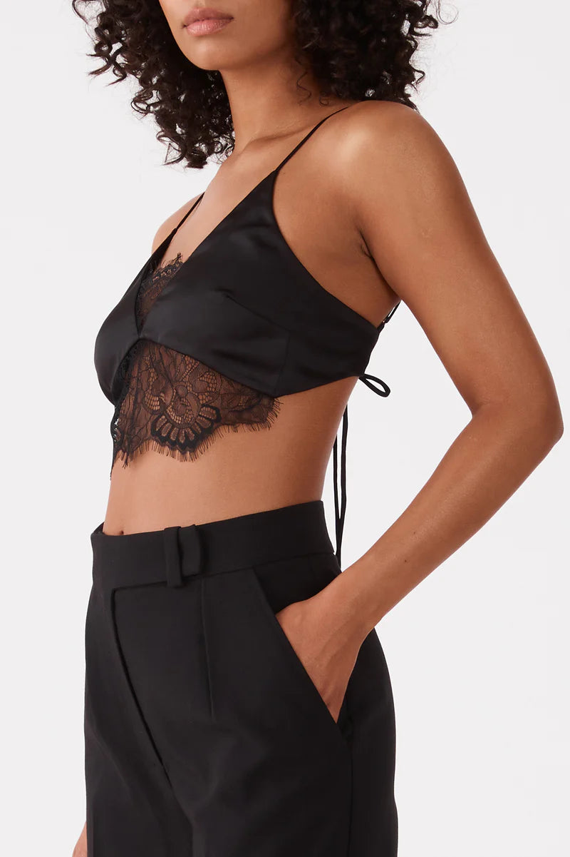 Elysian Collective San Sloane Evera Lace Top Black