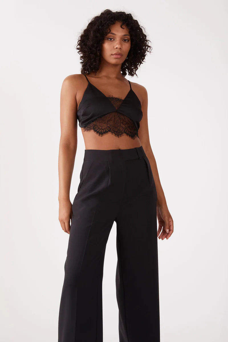 Elysian Collective San Sloane Evera Lace Top Black