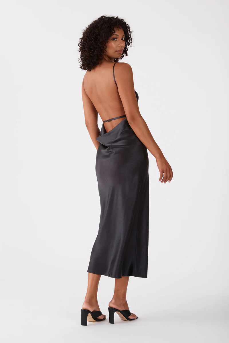 Elysian Collective San Sloane Sonia Midi Dress Black