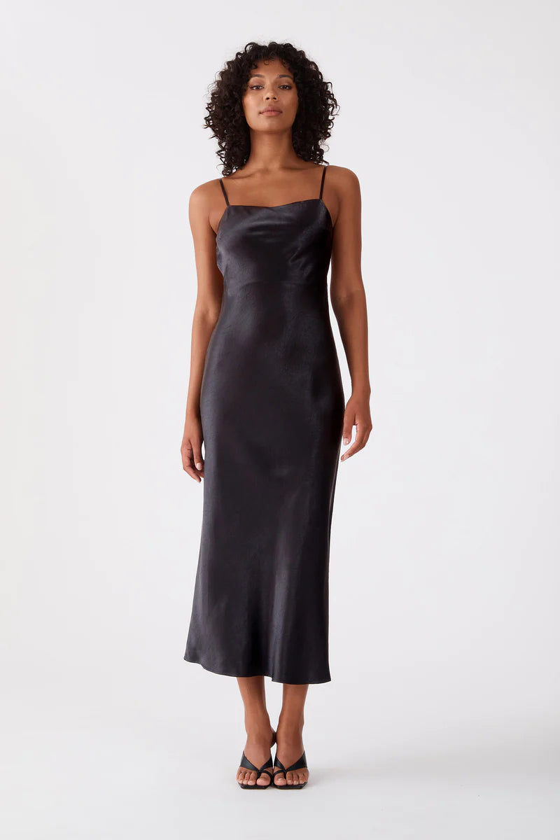 Elysian Collective San Sloane Sonia Midi Dress Black