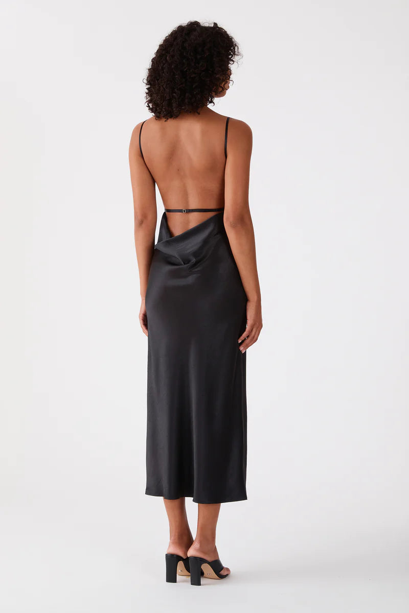 Elysian Collective San Sloane Sonia Midi Dress Black