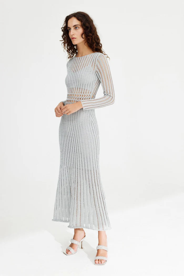 Elysian Collective Significant Other Adley Maxi Dress Silver
