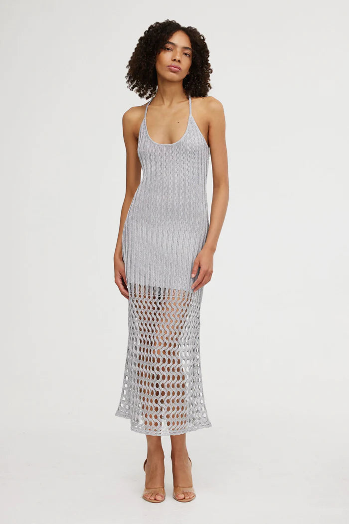 Elysian Collective Significant Other Adley Midi Dress Silver