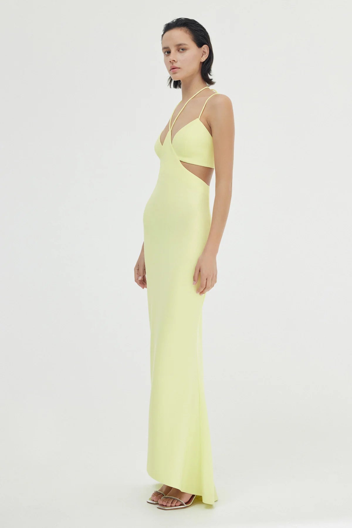 Elysian Collective Significant Other Aisling Halter Dress Citron