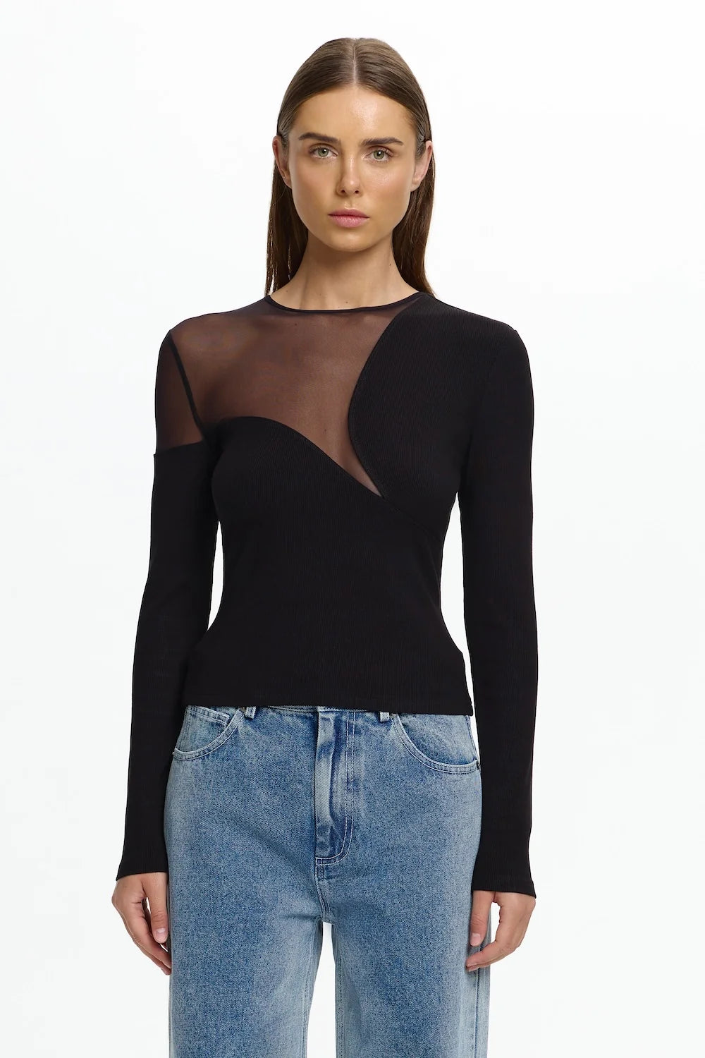 Elysian Collective Significant Other Alyth Long Sleeve Top Black