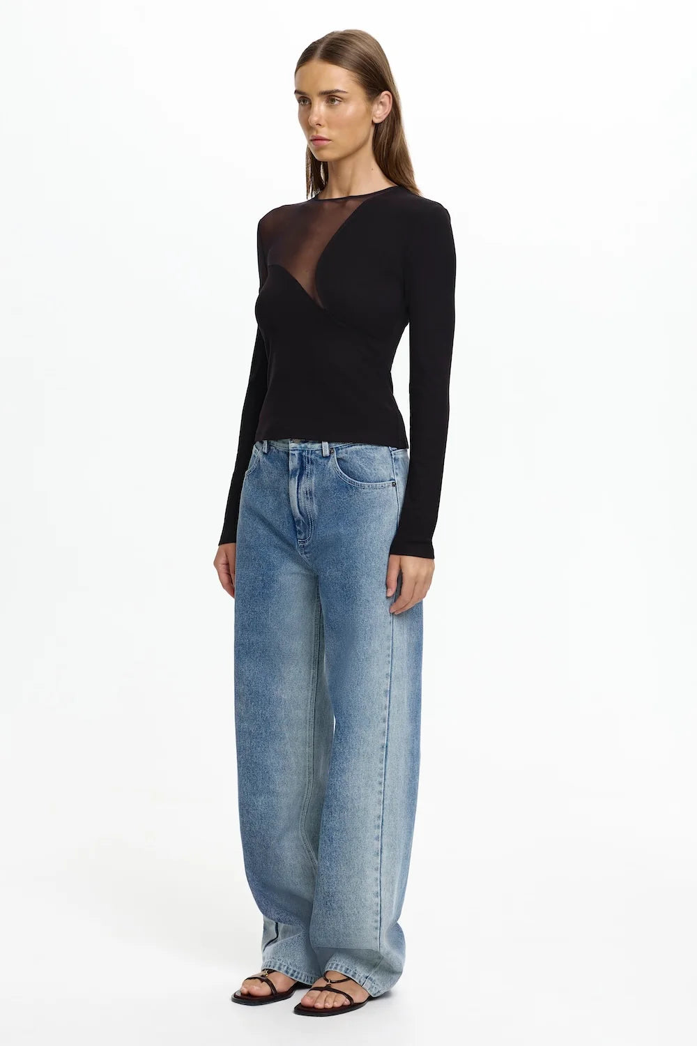 Elysian Collective Significant Other Alyth Long Sleeve Top Black