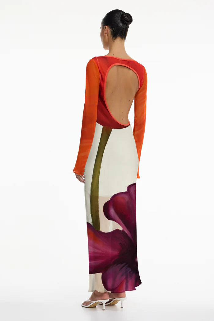 Elysian Collective Significant Other August Long Sleeve Maxi Dress Poppy Botanic