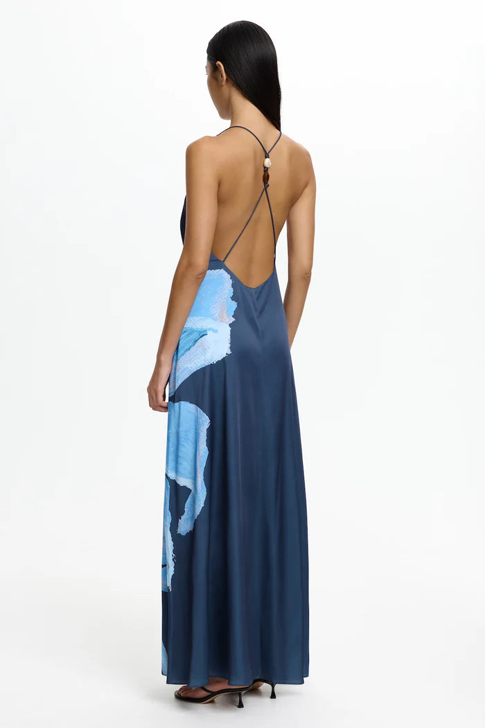 Elysian Collective Significant Other Casea Maxi Dress Petrol Bloom