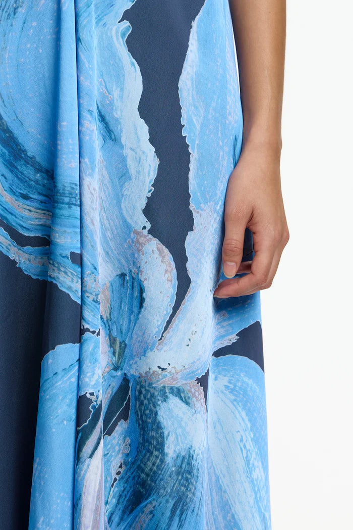 Elysian Collective Significant Other Casea Maxi Dress Petrol Bloom