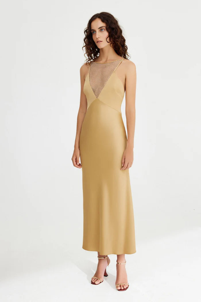 Elysian Collective Significant Other Elodie Maxi Dress Gold