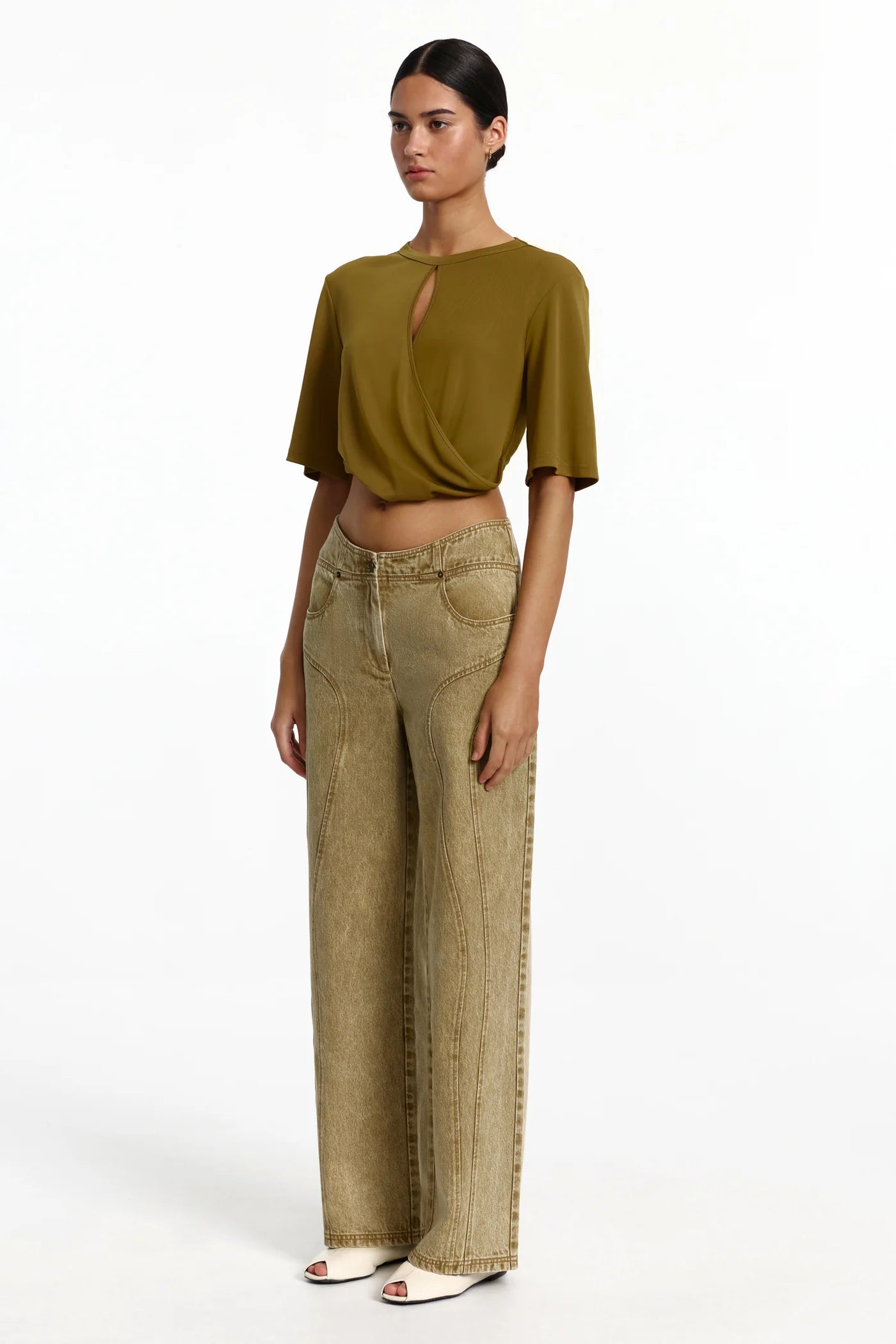 Elysian Collective Significant Other Jolie Tee Moss Gold