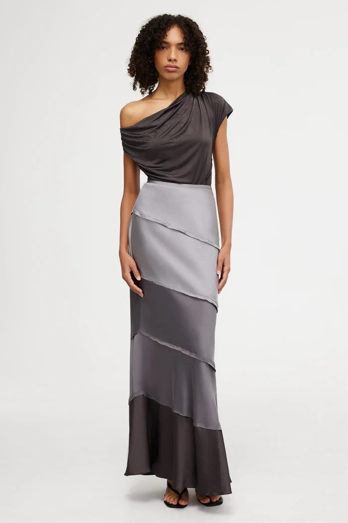 Elysian Collective Significant Other Murphy Maxi Skirt Greyscale