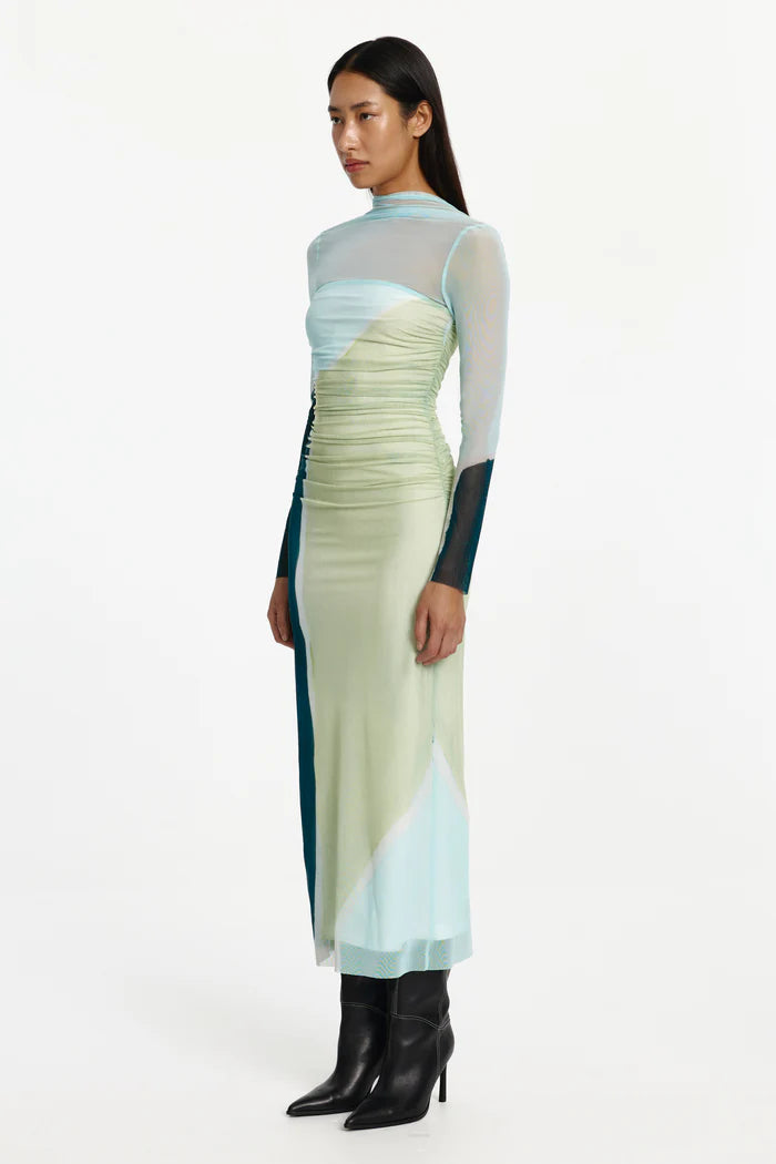 Elysian Collective Significant Other Yusra Long Sleeve Midi Dress Azuera Print