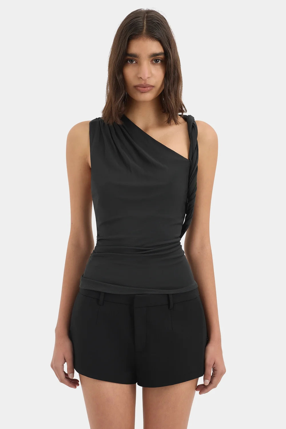 Elysian Collective Sir The Label Olenna Twist Top Charcoal