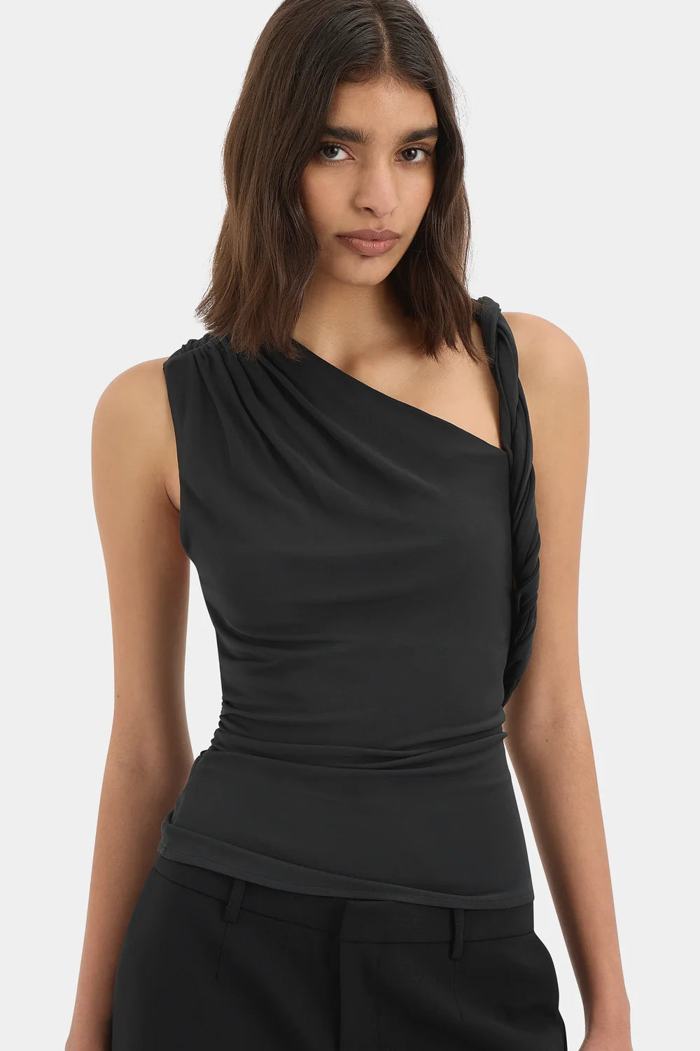 Elysian Collective Sir The Label Olenna Twist Top Charcoal