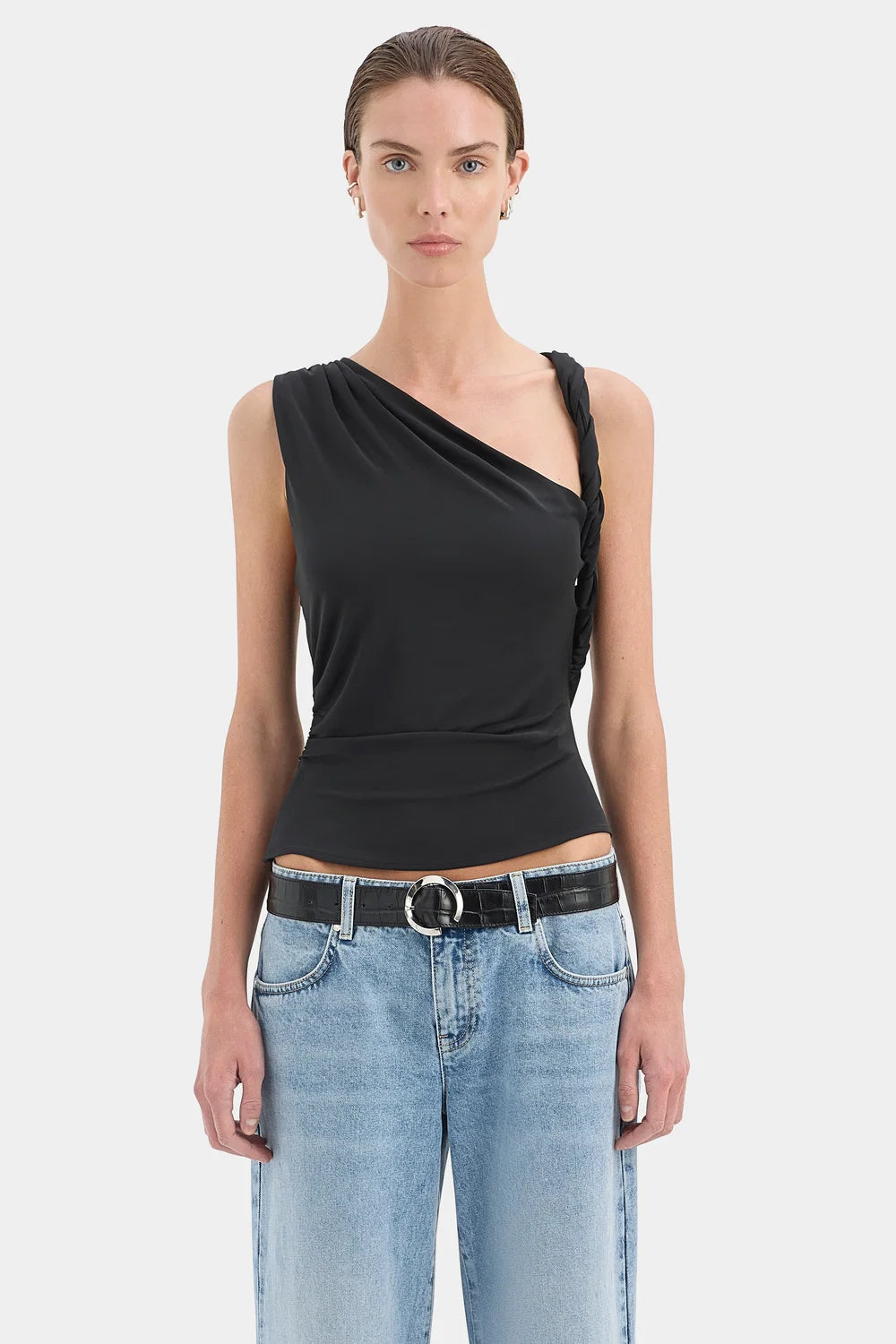 Elysian Collective Sir The Label Olenna Twist Top Charcoal