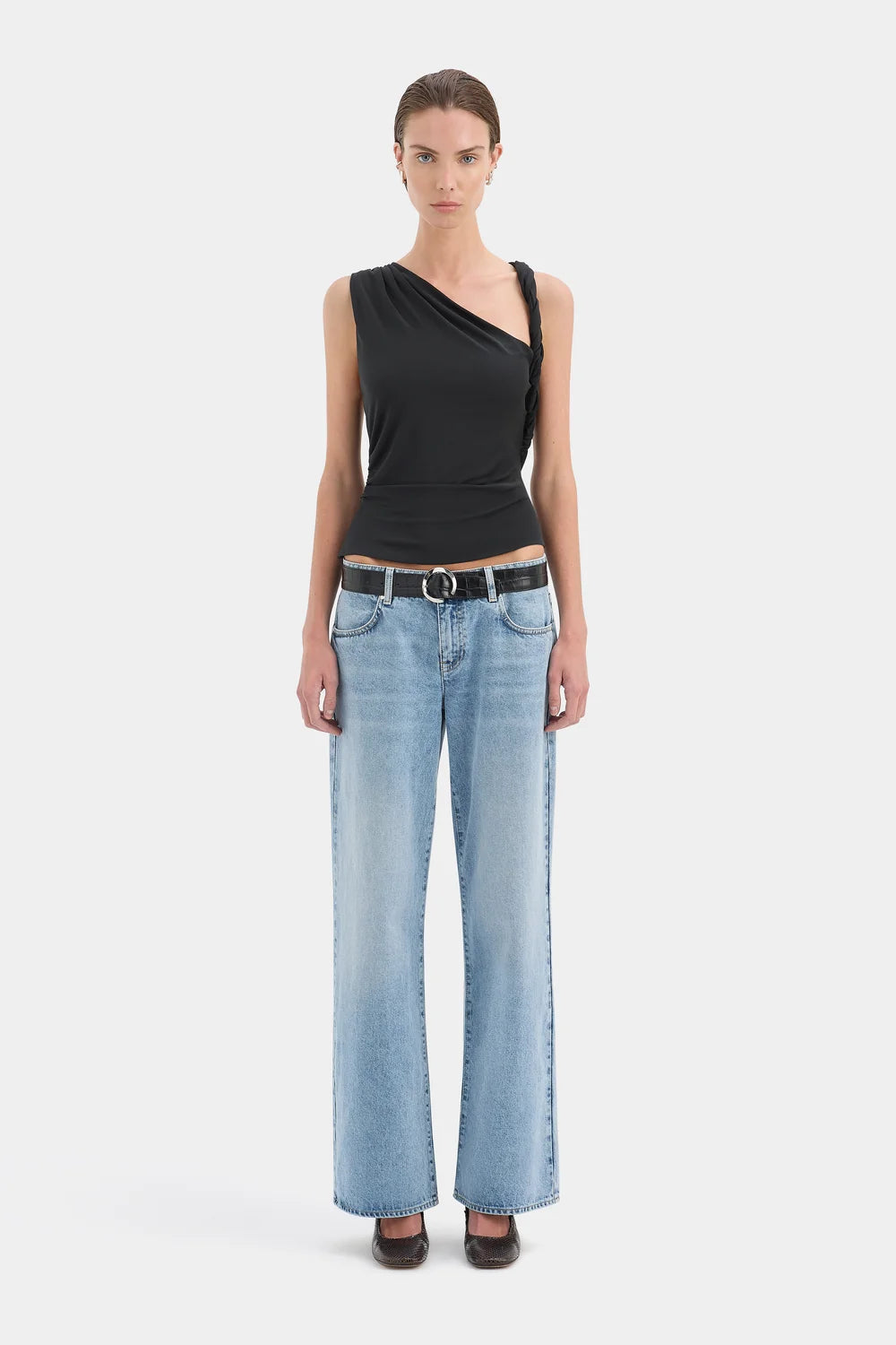 Elysian Collective Sir The Label Olenna Twist Top Charcoal