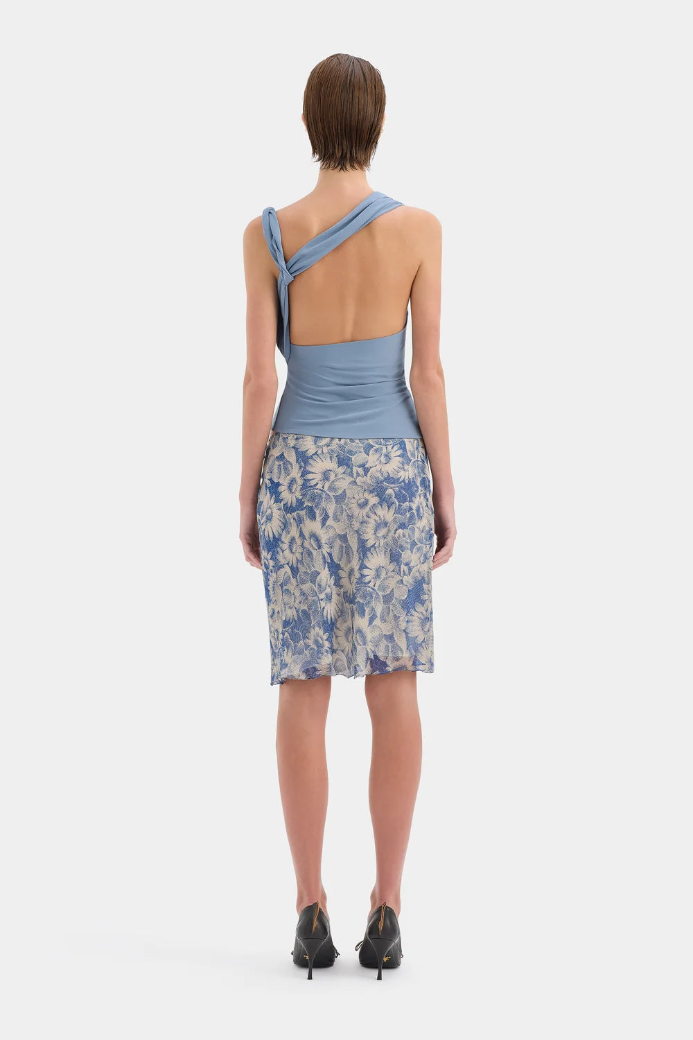 Elysian Collective Sir The Label Olenna Twist Top Dusty Blue