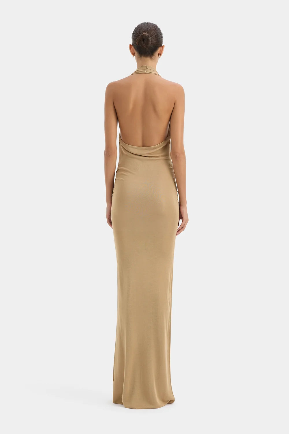 Elysian Collective Sir The Label Viroa Midi Dress Gold Metallic