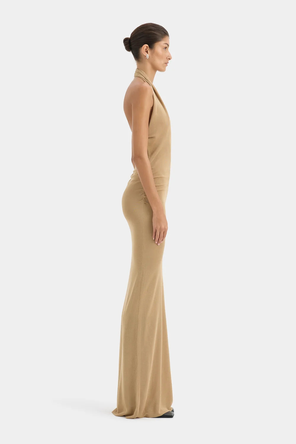 Elysian Collective Sir The Label Viroa Midi Dress Gold Metallic