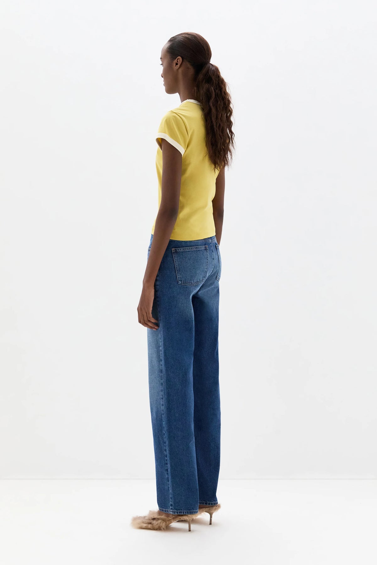 Elysian Collective Sir Yes Sir Fitted Tee Yellow