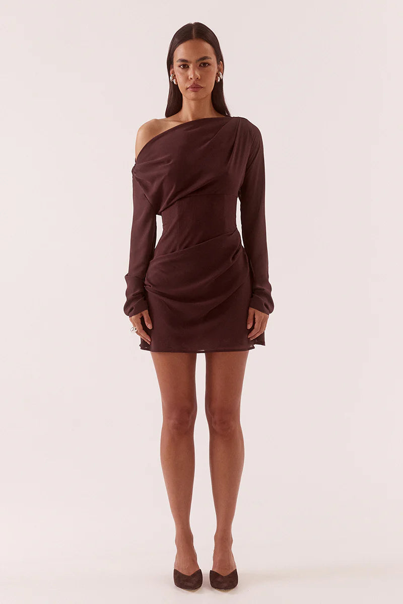 Sovere Studio Ada Long Sleeve Mini Chocolate