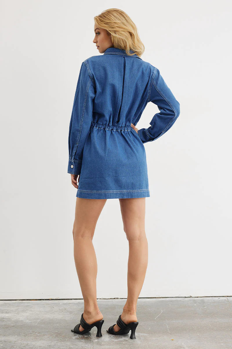 Elysian Collective Sovere Studio Advance Denim Mini Dress