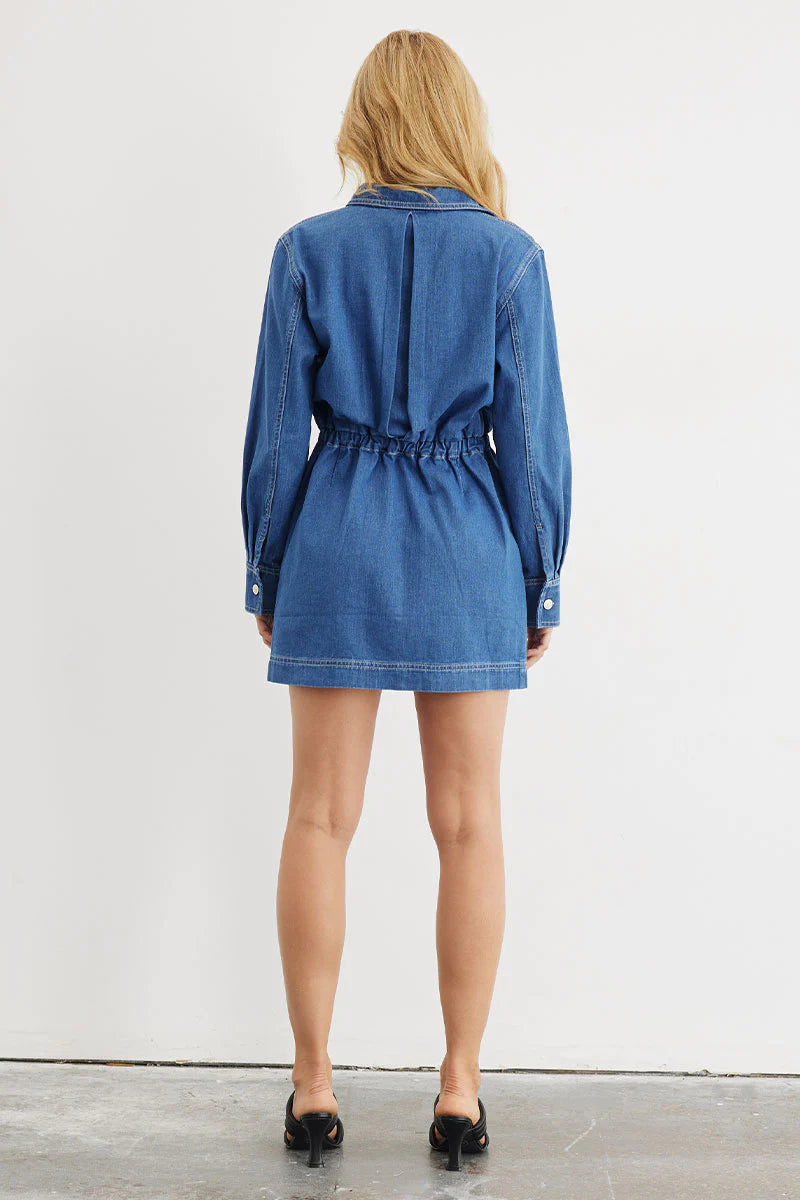 Elysian Collective Sovere Studio Advance Denim Mini Dress