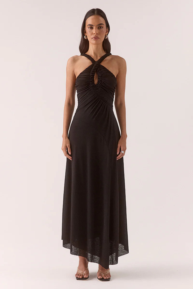 Elysian Collective Sovere Studio Alora Midi Dress Black