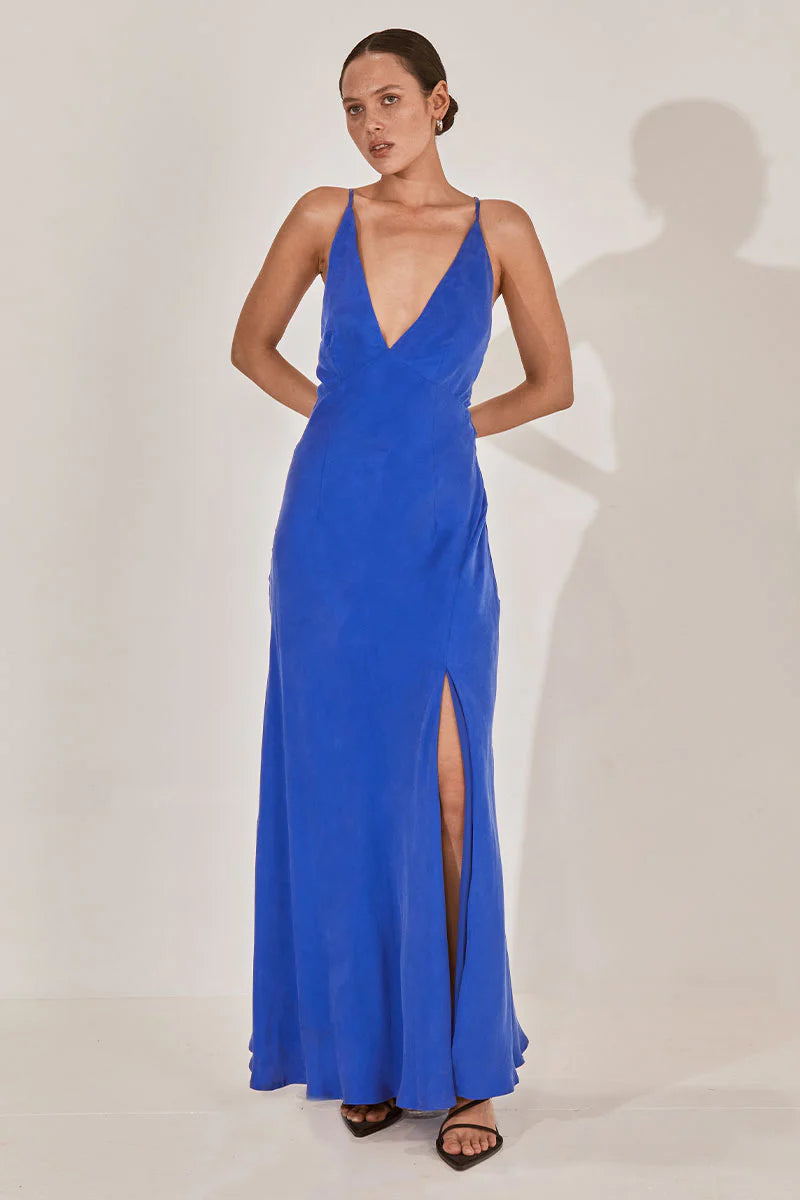 Elysian Collective Sovere Studio Arlo Midi Dress Royal Blue