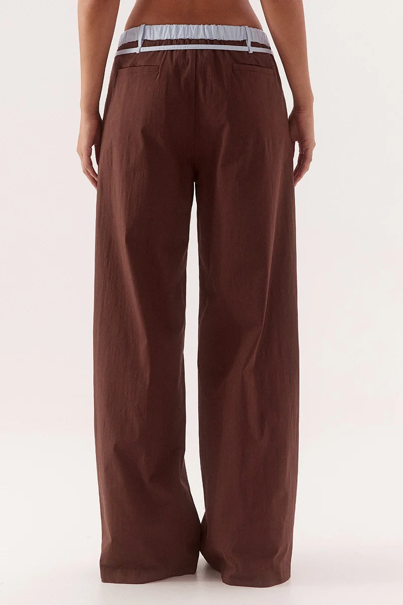 Elysian Collective Sovere Studio Britta Pants Choc Sky