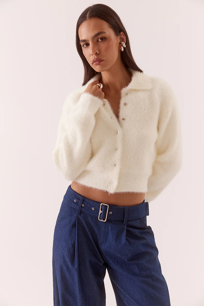 Elysian Collective Sovere Studio Fenna Knit Chalk