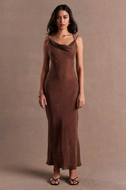 Elysian Collective Sovere Studio Heirloom Dress Chocolate