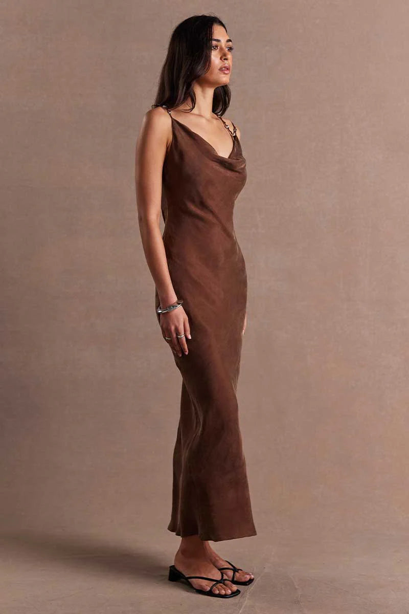 Elysian Collective Sovere Studio Heirloom Dress Chocolate